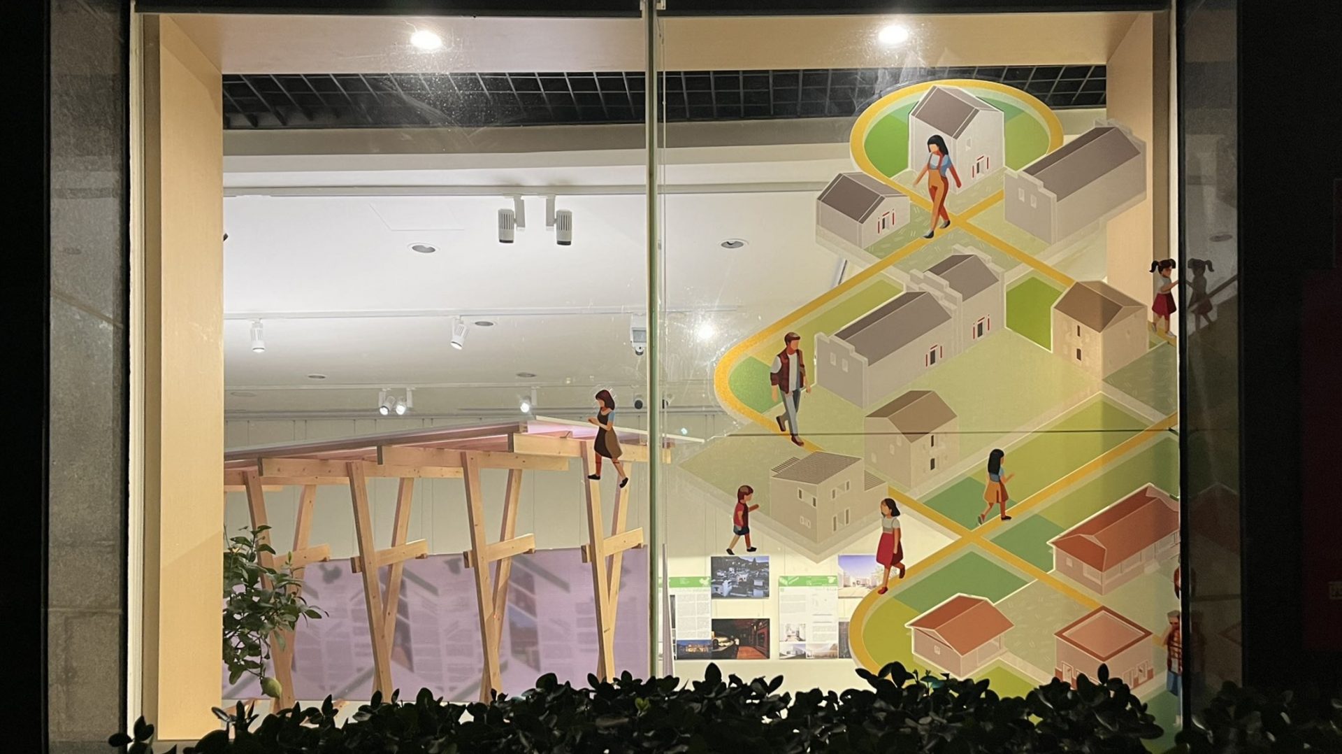 木构展架——展览 “纹理与经线：编织乡土新社区” 项目图片